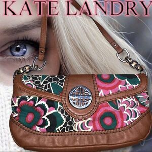 Kate Landry Shoulder Bag Canvas & Leather